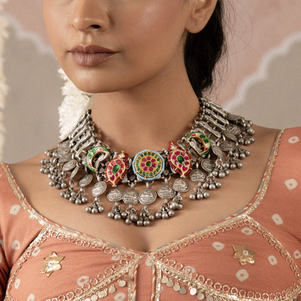 MDN909- Multi Colour Tribal Necklace
