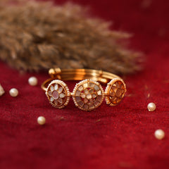 MDB644- White Colour Gold Plated Mother of Pearl Bracelet