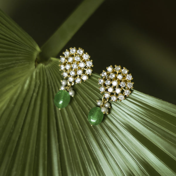 MDN992- Mint & White Colour Gold Plated Faux Polki Choker Set