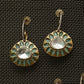MDE798- Ruby Colour Gold Plated Faux Polki Double Sided Dangler Earrings