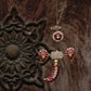 MDN932- Pink Colour Gold Plated Jadau Kundan Temple Pendant Set