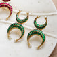 MDE976- Pink Colour Gold Plated Jadau Kundan Thappa Chandbali Earrings