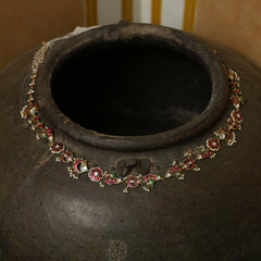 MDWB445- Multi Colour Gold Plated Jadau Kundan Waistbelt