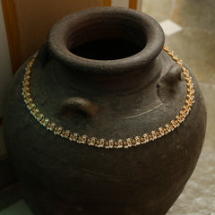 MDWB615- White Colour Gold Plated Jadau Kundan Waistbelt