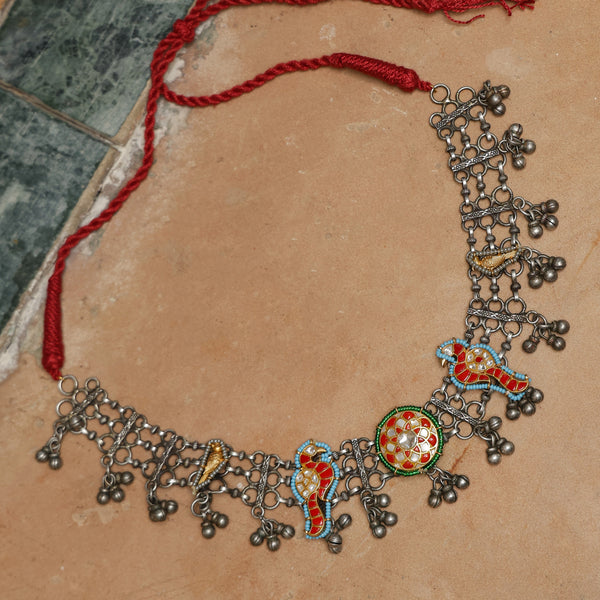 MDN967- Multi Colour Tribal Necklace
