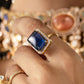 MDR802- Blue and White Colour Gold Plated Faux Polki Ring