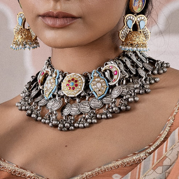 MDN908- Multi Colour Tribal Necklace
