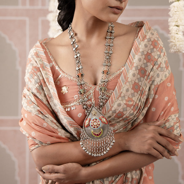 MDN806- Multi Colour Tribal Pendant