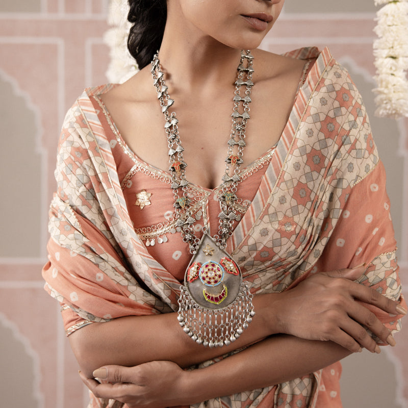 MDN806- Multi Colour Tribal Pendant