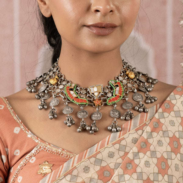 MDN804- Multi Colour Tribal Necklace