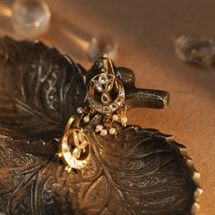White Colour Gold Plated Jadau Kundan Earcuff (Bugadi)