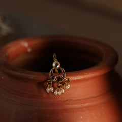 Rodolight Colour Gold Plated Jadau Kundan Earcuff  (Bugadi)