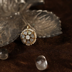 White Colour Gold Plated Mother of Pearl Earcuff (Bugadi)