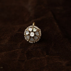 White Colour Gold Plated Mother of Pearl Earcuff (Bugadi)