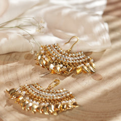 White Colour Gold Plated Jadau Kundan Juda Pin