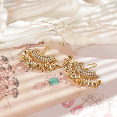 White Colour Gold Plated Jadau Kundan Juda Pin