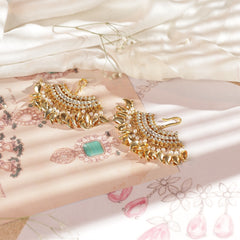 White Colour Gold Plated Jadau Kundan Juda Pin