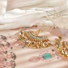 White Colour Gold Plated Jadau Kundan Juda Pin
