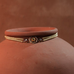 Multi Colour Gold Plated Jadau Kundna Headband