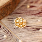 MDNA247- Multi Colour Gold Plated Jadau Kundan Flower Motif Nose Pin