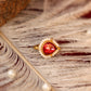 MDNA245- Red Colour Gold Plated Jadau Kundan Nose Pin