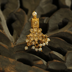 MDBR259- Multi Colour Gold Plated Jadau Kundan Juda Pin