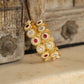 MDB360- White Colour Gold Plated Jadau Kundan Bangle