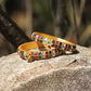 MDB242- Multi Colour Gold Plated Jadau Kundan Temple Bangle