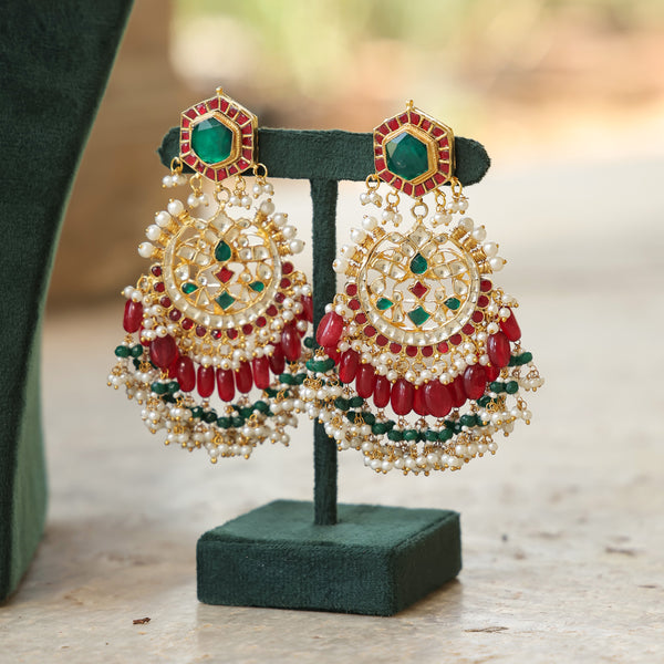 MDN339- Multi Colour Gold Plated Jadau Kundan Choker Set
