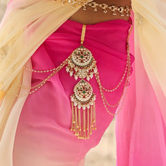 MDS393- Multi Colour Gold Plated Jadau Kundan Satka