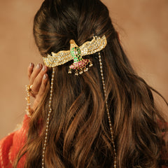 MDBR1267 - Multi Colour Gold Plated Jadau Kundan Braid