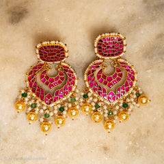 MDN013- Multi Colour Gold Plated jadau kundan Choker set