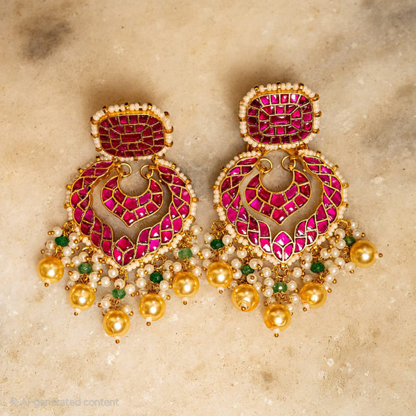 MDN013- Multi Colour Gold Plated jadau kundan Choker set