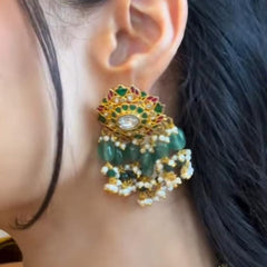 Multi Colour Gold Plated Jadau Kundan Choker Set